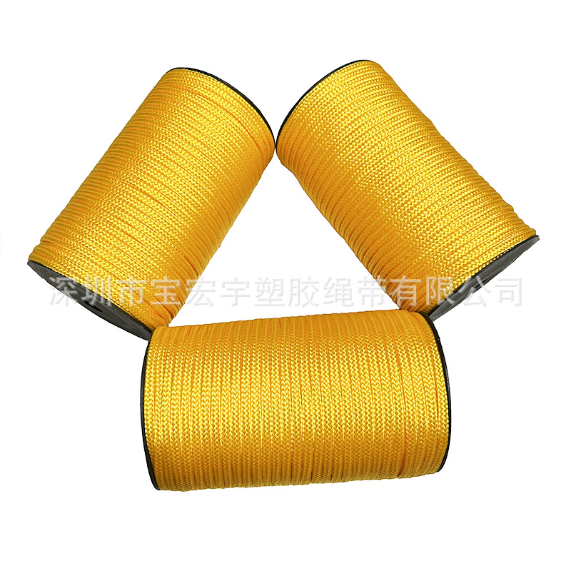 厂家现货 6mm*8股 桔色PP空芯绳 聚丙烯玩具塑料制品配件PP绳