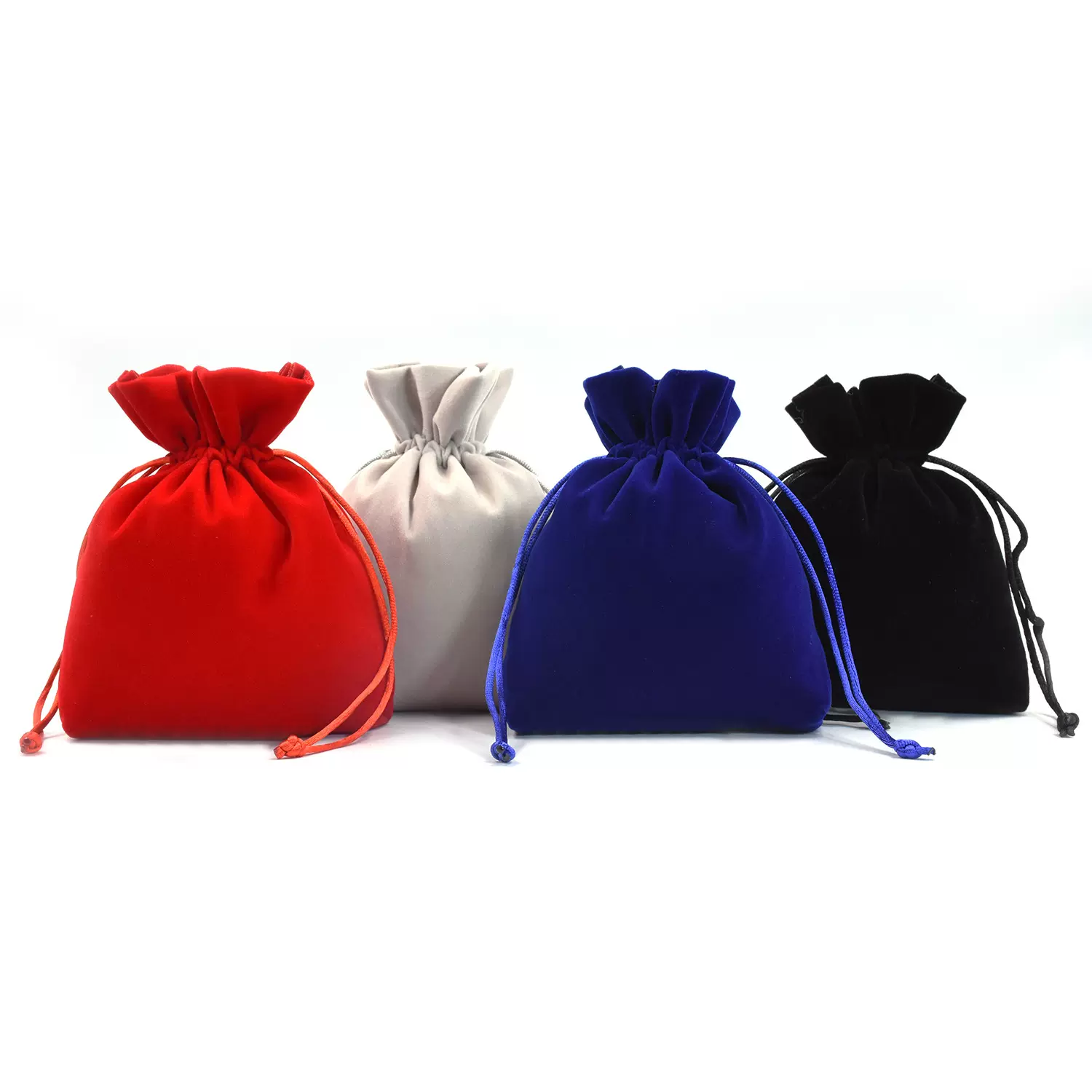 新珠宝首饰方底袋植绒化妆品收纳束口袋礼品促销小布袋可印logo