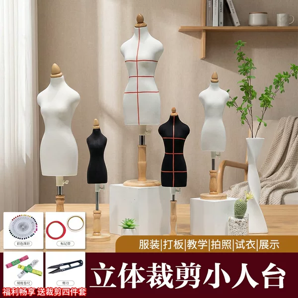 Teaching Mannequin Half-Size Mini 3D Cutting Model for Student Fashion Design