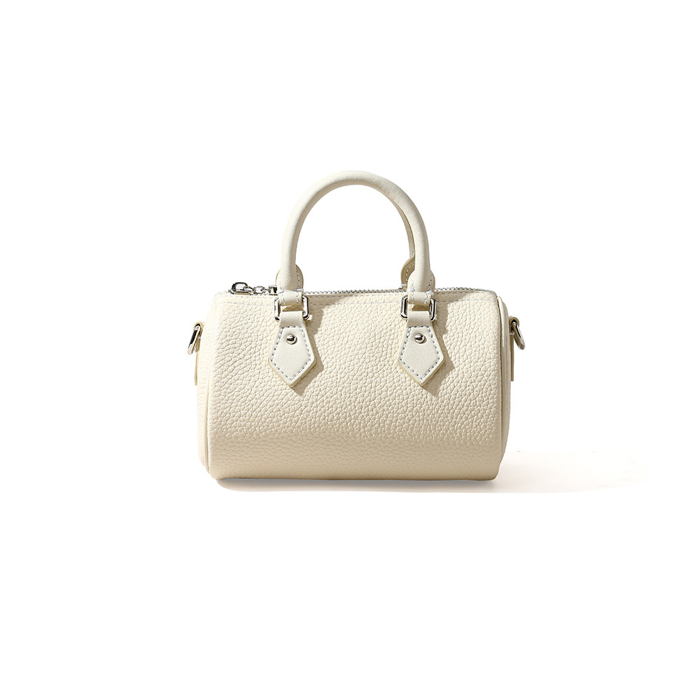 New Fashion Trendy Genuine Leather Women's Bag Casual Simple Shoulder Crossbody Bag Commuter Handheld Boston Bag - Thumbnail 5