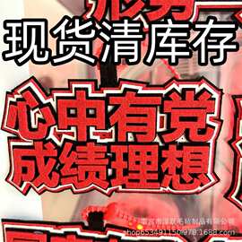心中有党成绩理想不织布挂件钥匙扣书包挂饰形势一片大好学生包