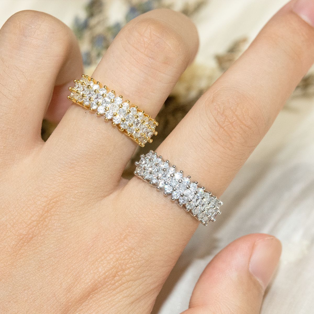 Shine Bright Everyday With Our Stunning Oval CZ Engagement Ring, 925 Sterling Silver Four-prong Setting. Stack With Three-row Cz, Minimalist Matte Geo_voghion.com