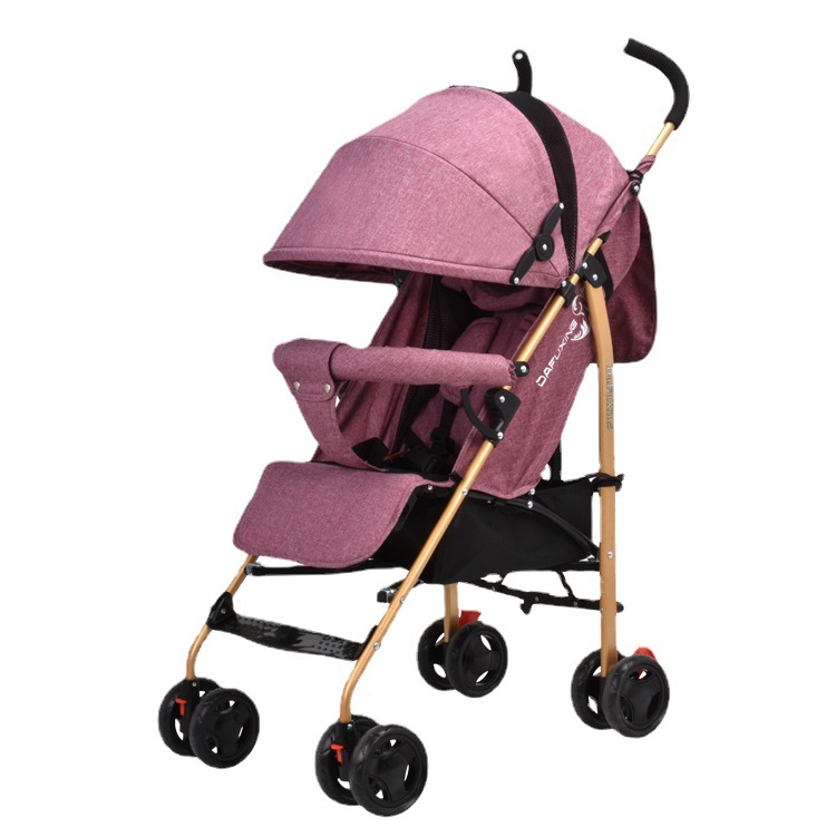 Cochecito de bebé puede sentarse y acostarse plegable ligero buen bebé paraguas coche gasa amortiguador freno niños deslizamiento bebé artefacto