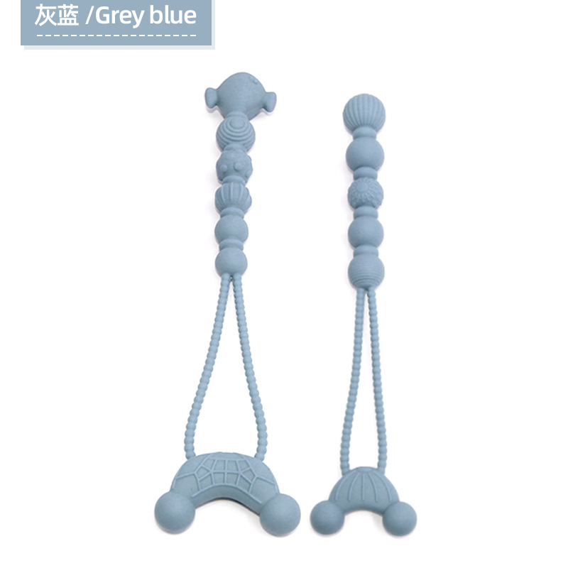 Dientes de bebé cremallera molar juguete calmante silicona grado alimenticio puede roer manos de prevención de comer Amazon transfronterizo