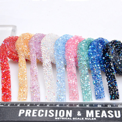 Awl pinkycolor Resin Diamond Gum 1CM Hot drill strip Guangzhou clothing Clothes & Accessories accessories wholesale