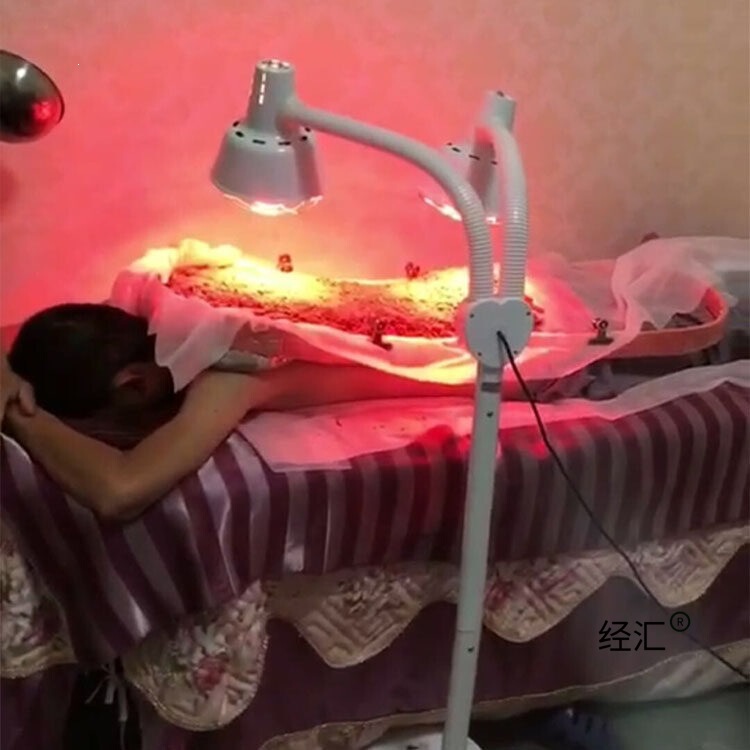 Beauty Salon Dual-Head Far-Infrared Therapy Lamp, Household Heating Lamp, Electric Heating Lamp, Specialized Heating Lamp, Red Light Bulb