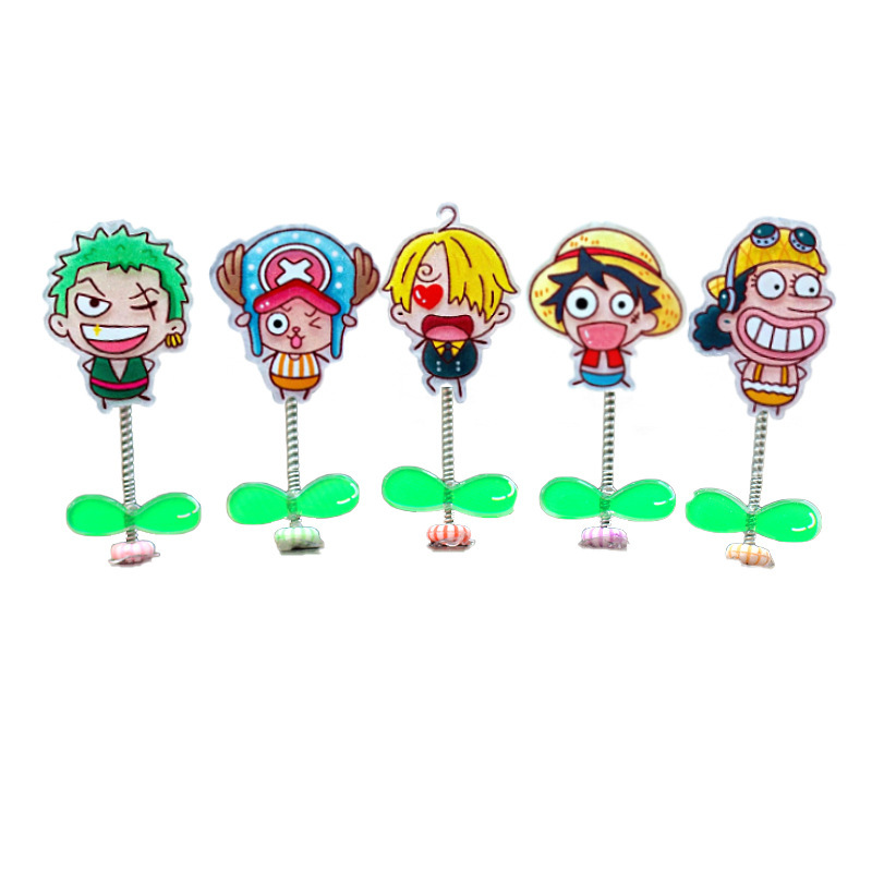 [Explosión] 2023 nuevas decoraciones pequeñas, accesorios interiores de automóviles, decoración de automóviles, sacudiendo la cabeza, adornos Luffy Anime One Piece