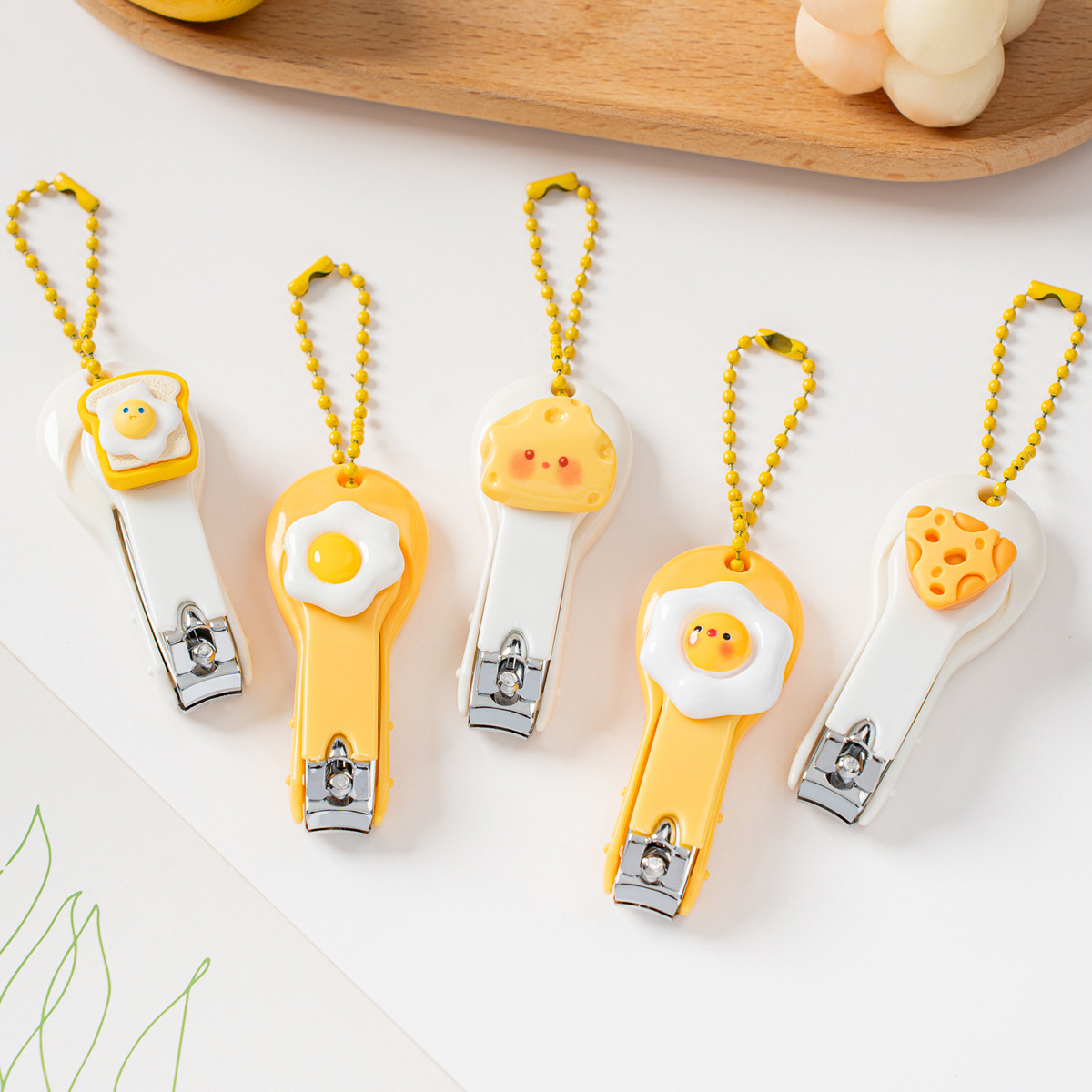 Cute Poached Egg Nail Clippers Portable Small Creative Nail Clippers Home Children Adult Manicure Nail Clippers