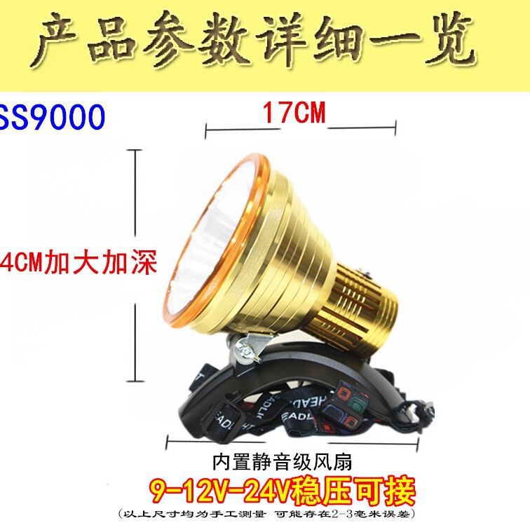 12V ヘッドライト SS9000 大型レーザー 12V 24V スーパーキセノンランプ外部バッテリー超高輝度集魚灯ヘルメットライト|undefined
