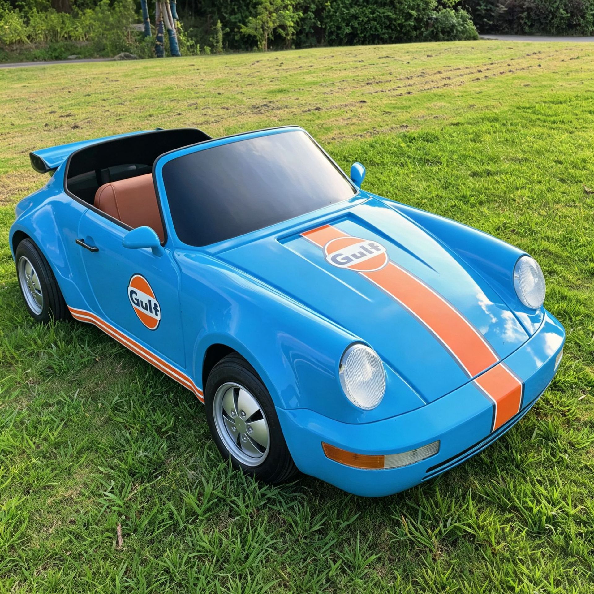 Auto Deportivo Eléctrico Retro de Dos Asientos Modelo 964 de Hierro y Plástico de Alta Potencia para Parques image 5