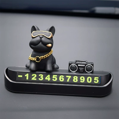Creative High-End Interior Decoration, Car ornaments - black-law-fight-radio-black-ordinary-parking-sign