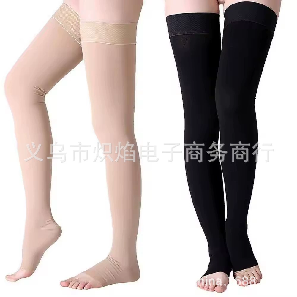 Носки профилактические высокого класса, двухуровневые длинные колготки, предотвращают тромбоз, отёк ног у беременных, нескользящие носки с красивыми линиями на ногах