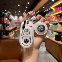 Применимо к 2023 году модифицированный автомобильный чехол для ключей Mercedes-Benz GLC E300L/C-Class 260L/SLAMG, специальная Высококачественная Пряжка Shell