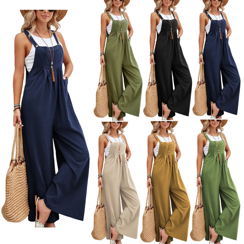 Spot 2023 Amazon venta caliente eBay estación independiente wish ropa de mujer europea y americana estilo caliente color sólido casual correa larga