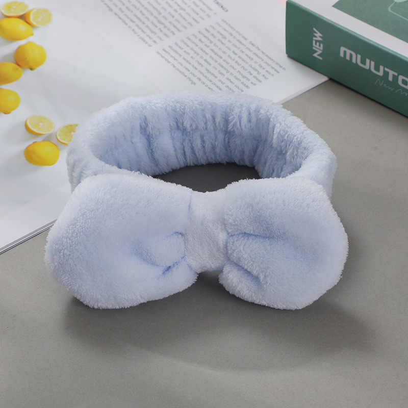 Banda de cabello arco tocado coreano hermoso jardín de lazo simple rojo en línea máscara facial lavar la cara prensada banda de cabello