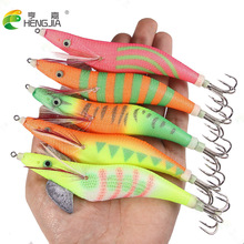 夜光4.0#木虾6爪鱿鱼钩假饵盒装15CM鱼饵假饵批发渔具套装