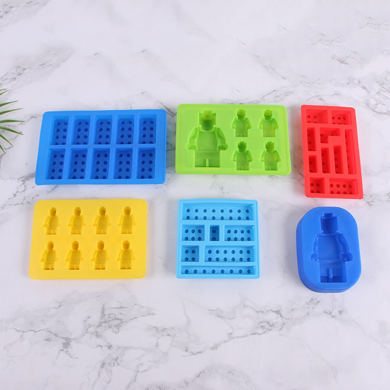 New Building Block Robot Silicone Jelly Mousse Mold Chocolate DIY Ice Tray Cake Baking Dessert Baking
