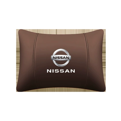 Headrest Juke, Tiida, Tiida, Sylphy, Sunny - full-leather-1-waist-pillow-coffee-color-nissan-standard