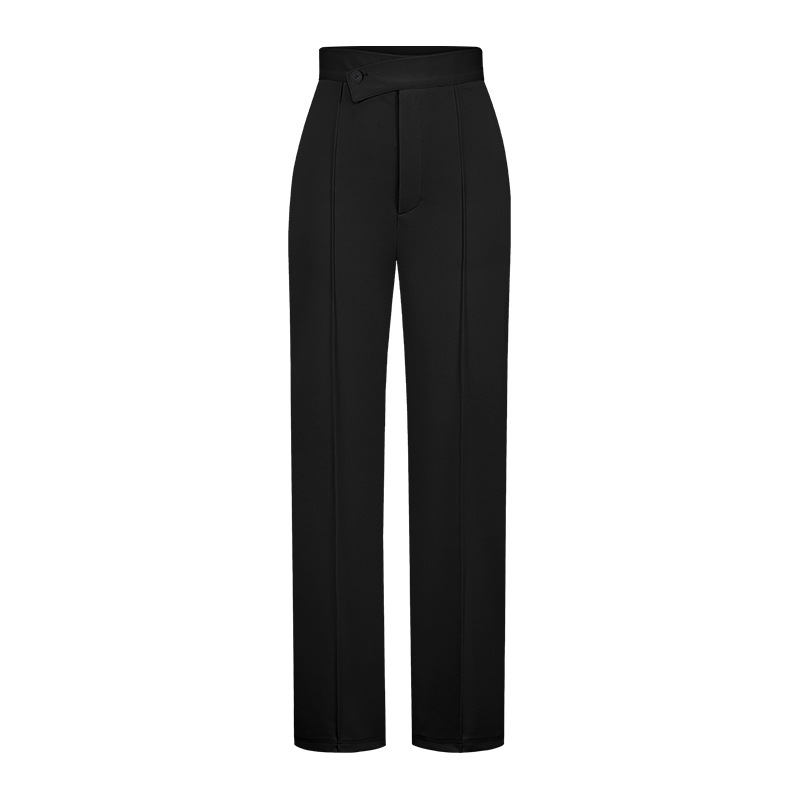 Vêtements pour femmes nouveaux pantalons décontractés automne nouveau tempérament pantalons évasés de transport polyvalents pantalons larges à la mode pour femmes_voghion.com