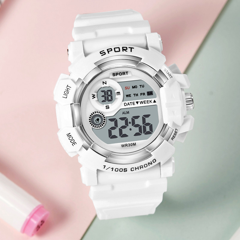 Nuevo reloj multifuncional moda estudiante de los niños reloj electrónico deportes de moda impermeable luminoso deportes reloj de moda