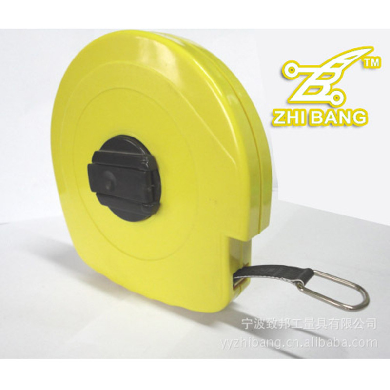 宁波厂家供应塑料外壳实用准确圆盘纤维长卷尺现货批发