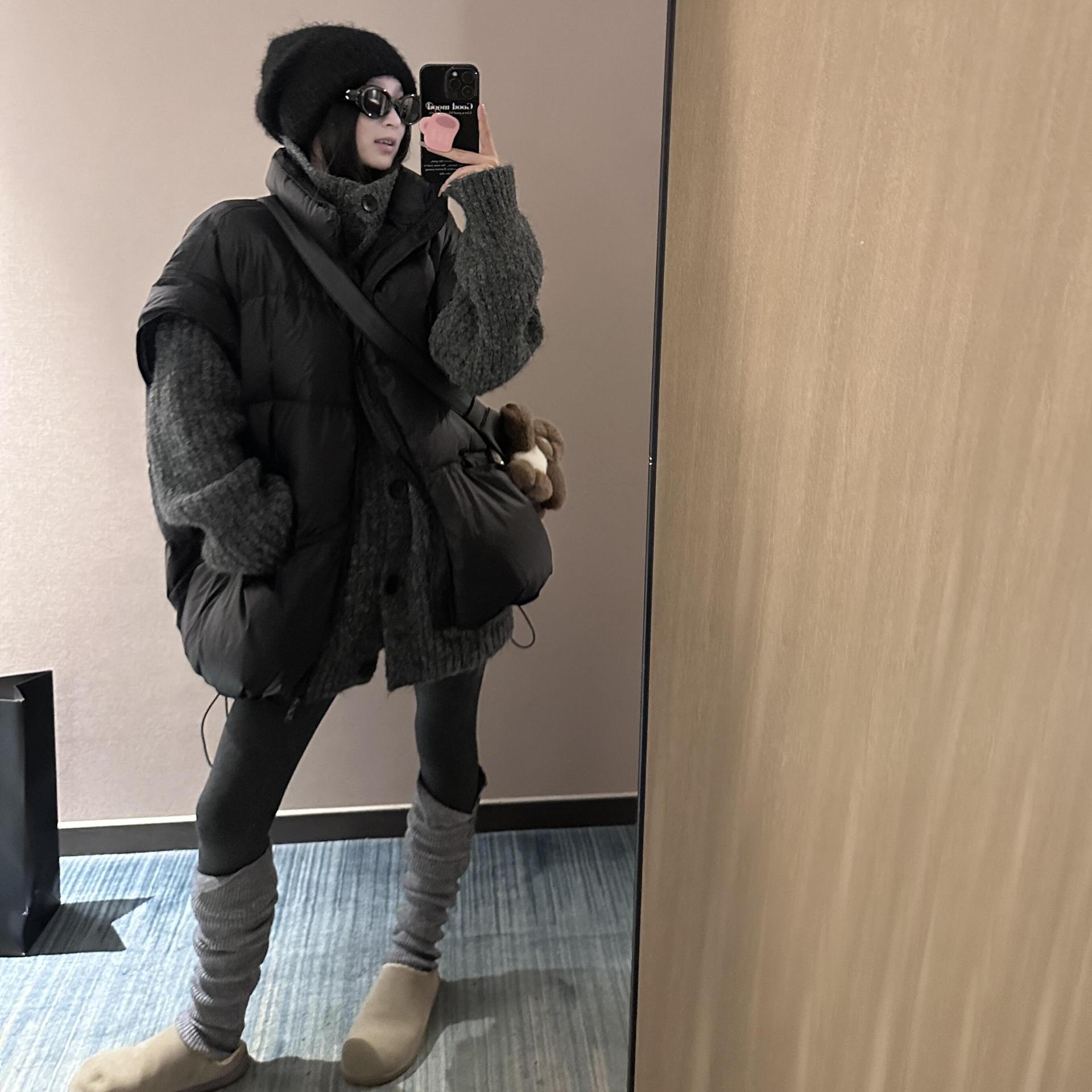2026 Autumn/Winter New Women's Mid-Length down Vest, Warm and Versatile, Loose Fit, Slimming, Outerwear