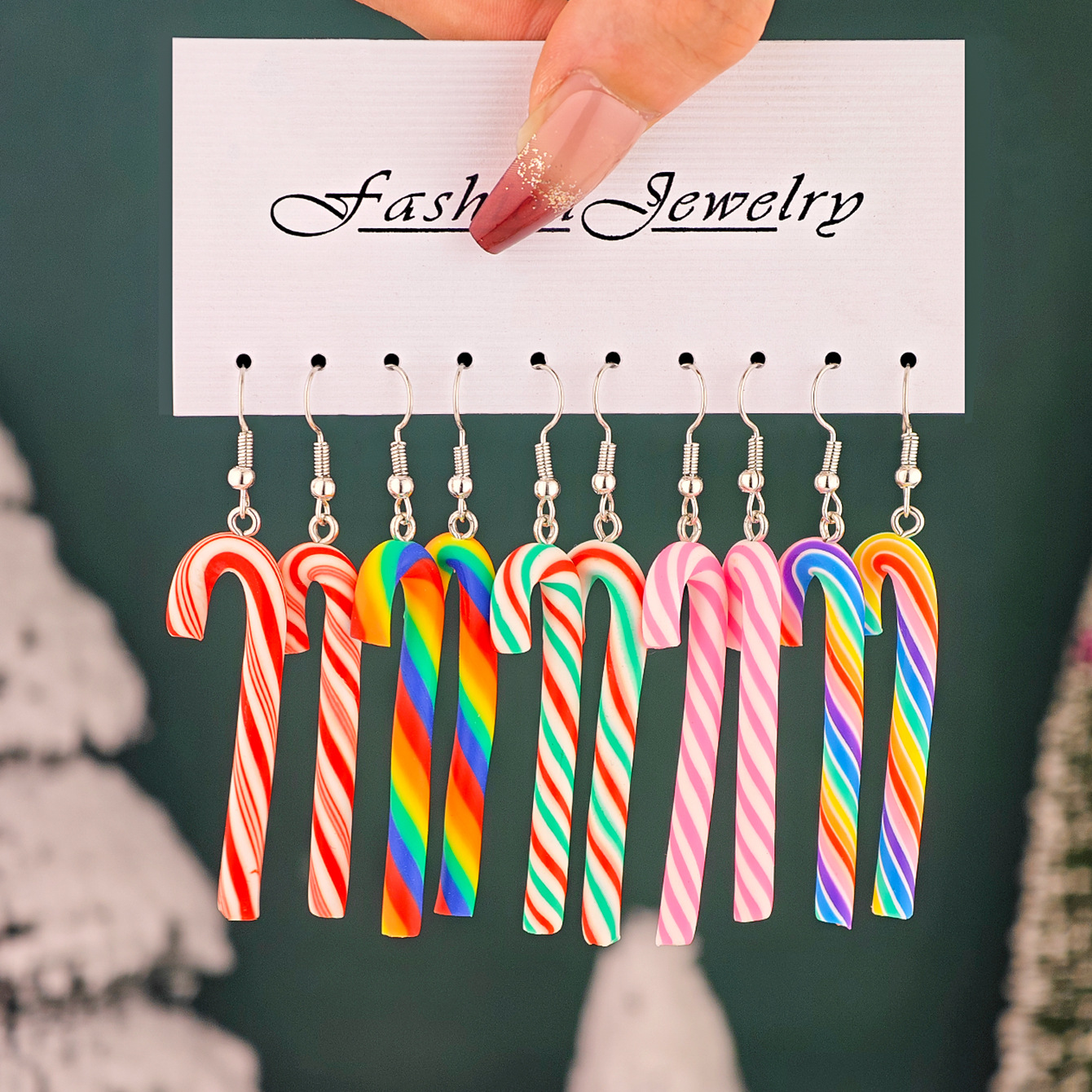 12pcs transfronterizos venta caliente pendientes de Navidad creativos Papá Noel muñeco de nieve lindo pequeño alce set de regalo