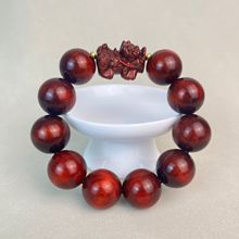 非洲小叶紫檀2.0木雕刻貔貅血檀手串复古风男女简约文玩盘玩把玩