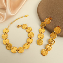 欧美跨境速卖通热销款耳环手链套装高级贝壳耳钉时尚单品精致设计