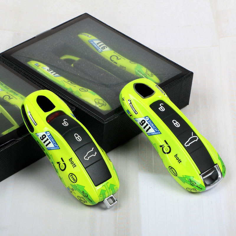 Applicable to Porsche Green Arrow 70 Race Road Edition Key Case CayenneMacan911Panamera718