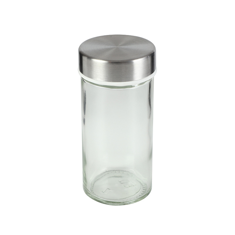 Cocina condimento tarro de almacenamiento traje hogar portátil barbacoa esparcidor con tornillo tapa vidrio condimento tarro conjunto completo