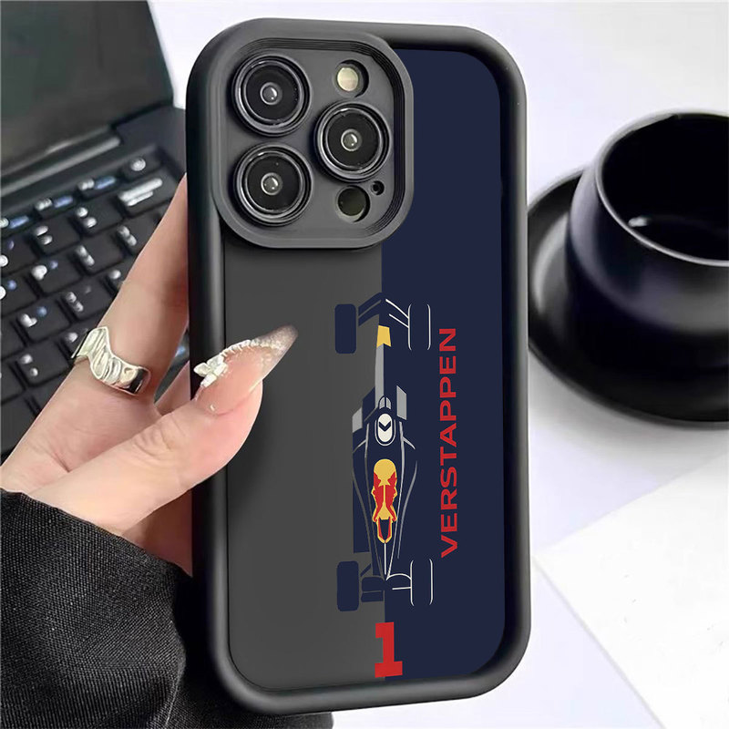 Racing One Step Black New Groove Design Compatible with iPhone 14/15/16/17 Pro Max Phone Case