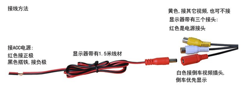Factory Direct Sales 5inch Hd Reversing Image Av Two-Way Input Lcd Display for Tricycles and Engineering Vehicles