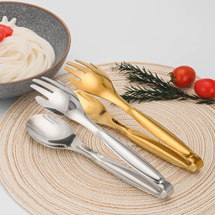 Food Tongs Commercial 304 Stainless Steel Barbecue Serving Tongs Anti-Scalding Barbecue Tongs Buffet Vegetable Tongs