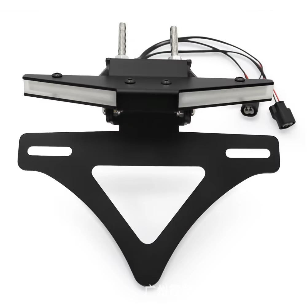 Suitable for Kawasaki Z900 2025-2026, short tail license plate with adjustable LED turn signal integrated design