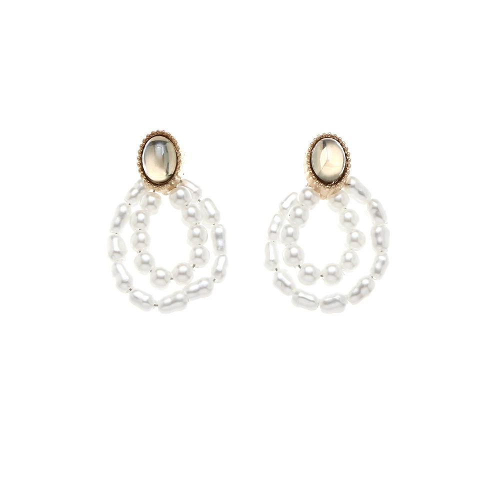 Серебряные жемчужные серьги, модный аксессуар, стиль Chanel, простой и элегантный дизайн