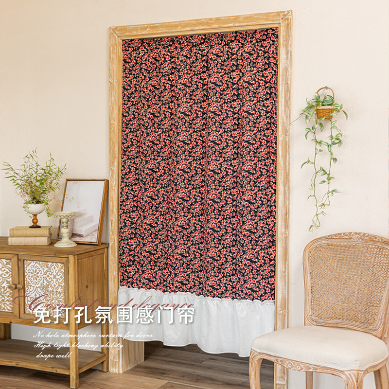 French-Style Door Curtain Partition Curtain for Home Bedroom Kitchen Blocking Curtain Half-Hanging Curtain Bathroom Curtain No-Drill Installation Ins Style French-Style Door Curtain Partition Curtain for Home Bedroom Kitchen Blocking Curtain Half-Hanging Curtain Bathroom Curtain No-Drill Installation Ins Style