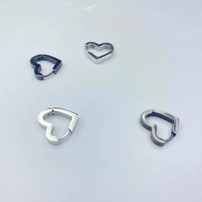 Серьги из нержавеющей стали в форме сердца, французский стиль, легкая роскошь, простой и элегантный дизайн