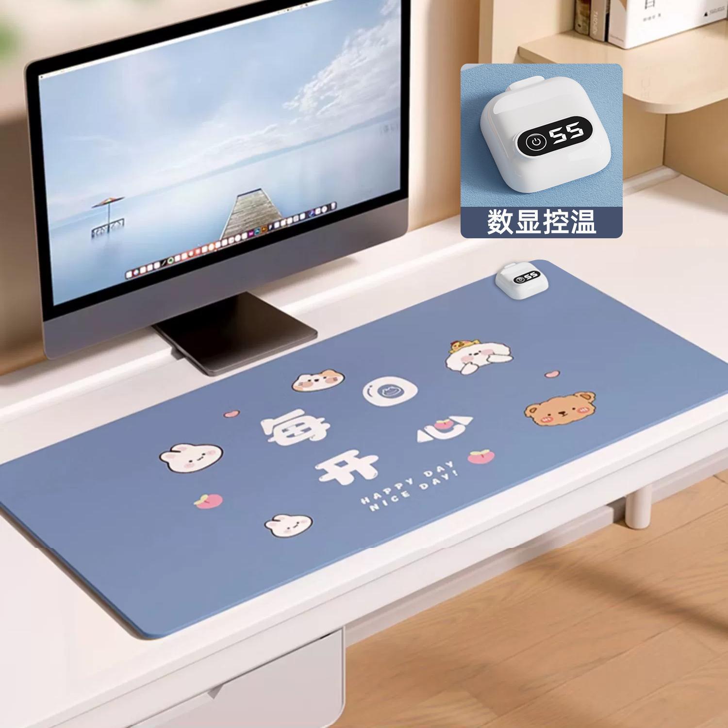 加大桌垫鼠标垫办公室加热桌面学生保暖电热电脑写字发热暖手防水