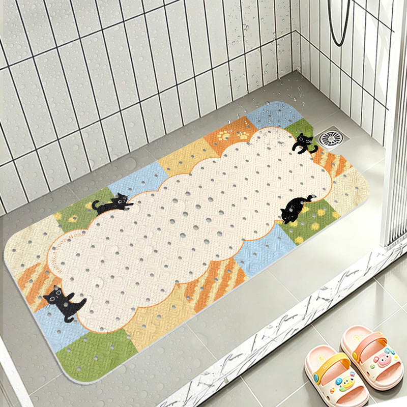 Toy Car with Hole-Shaped Suction Cup Foot Mat Temu Amazon Can Ship on Behalf of Children's Bath Anti-Slip Floor Mat to Prevent Falls