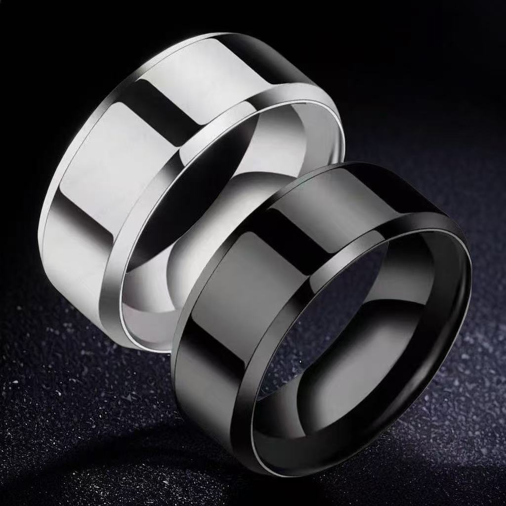 Stainless steel ring does not fade ins style men's titanium steel ring niche design light luxury men's tide non-melatonin ring