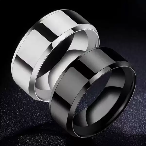 Stainless steel ring does not fade ins style men's titanium steel ring niche design light luxury men's tide non-melatonin ring