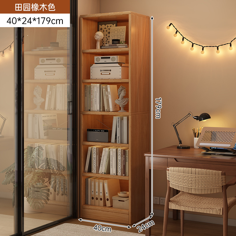 Estante de libros estante de estante de piso simple casero multicapa armario de sala de estar armario de almacenamiento contra la pared armario de esquina de hendidura estrecha