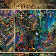 DIY相册剪贴纸 手账素材纸本 复古斑驳仿金背景纸 图案纸 21009