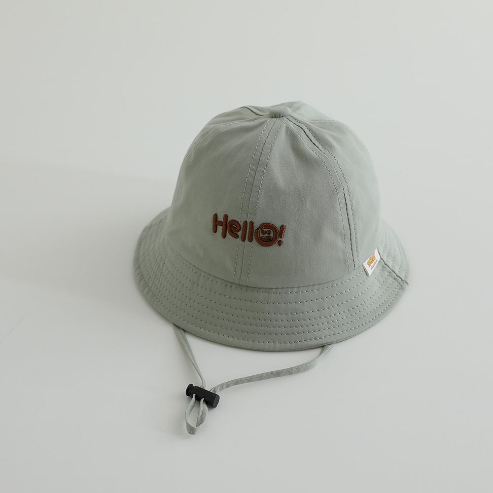 Sombrero de bebé primavera y otoño delgado sombrero de pescador protector solar bebé sombrero de verano respirable sombrero de sol para niños sombrero de sol coreano