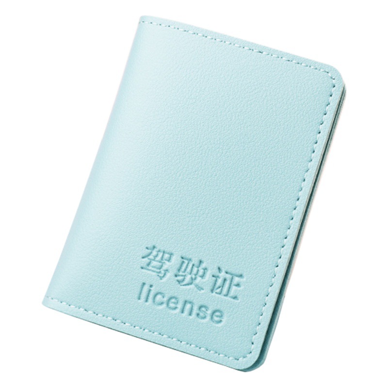 Caja de cuero vertical de la licencia de conducir del vehículo de motor titular de la tarjeta ultrafino de la licencia de conducir de las mujeres carnet de conducir caja de la tarjeta Linda bolsa de la licencia de conducir