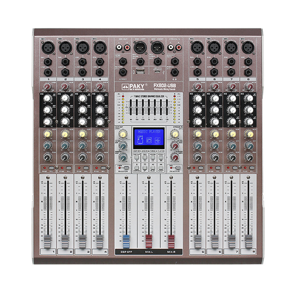 供应PAKY佰奇FX802-USB专业调音台舞台专用调音台带均衡带效果