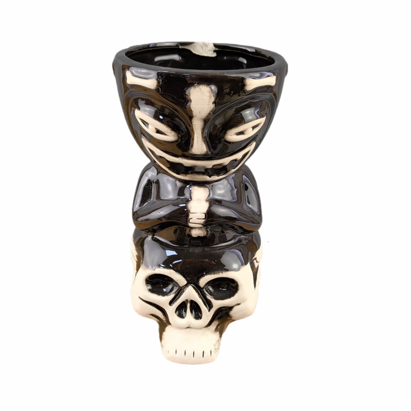 Halloween Skull Cup Taza de tótem Hawaii Tiki Mug Taza creativa Taza de cerámica Tic Taza Mauli Chief