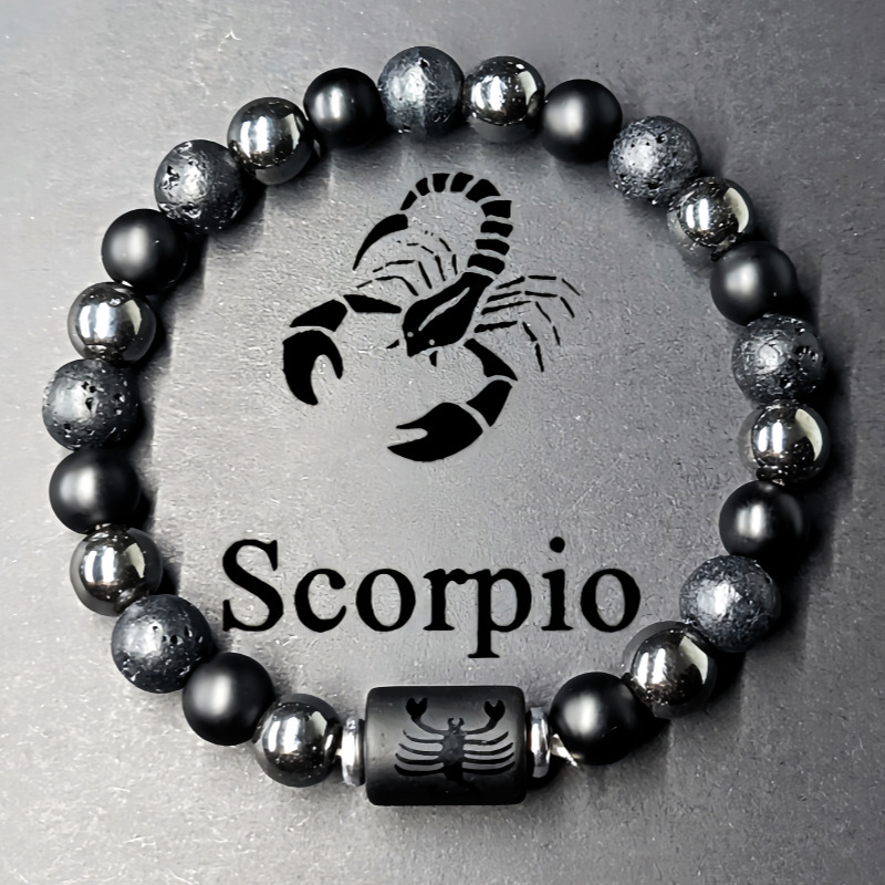 temu amazon cross-border explosive bracelet twelve constellations bracelet frosted stone beads eight planets bracelet