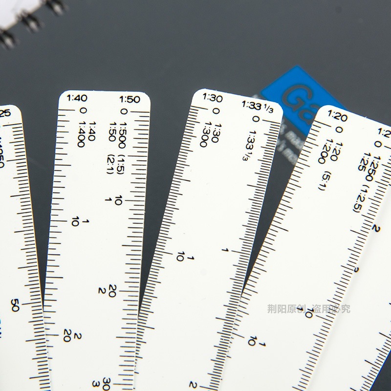 Regla de abanico doméstica, escala de abanico, regla de escala múltiple, papelería, suministros de diseño, herramientas de medición